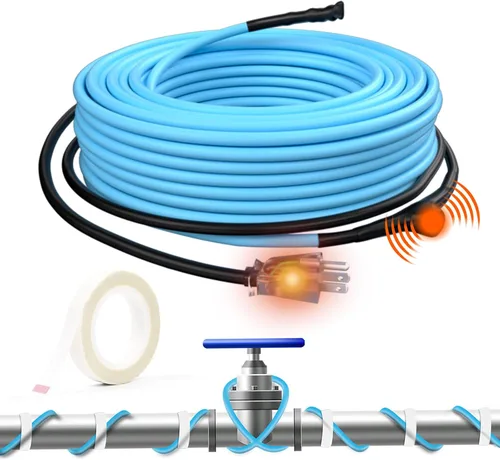 Miniatura 9 de HEATIT Cable calefactor de tubo autorregulador de 30 pies para protección contra congelación de tuberías, cable térmico para tuberías de agua, cinta