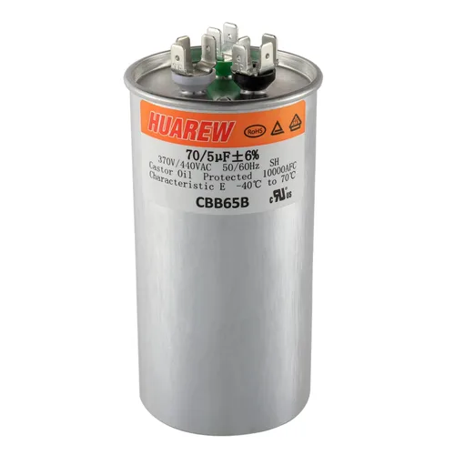 Miniatura 6 de 40/5 uF 40+5 MFD ±6% 370V/440V CBB65B Condensador de CA de Doble Funcionamiento Redondo de Reemplazo 40 5 uF MFD 370 440 Voltios VCA para Arranque