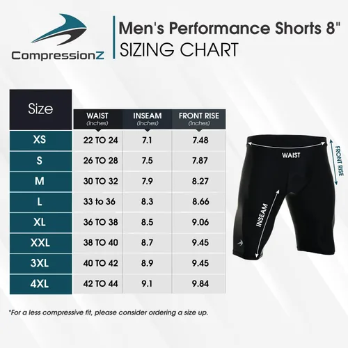 Miniatura 6 de CompressionZ Men's Compression Shorts with Pockets - Performance Sport Spandex Compression Underwear 8