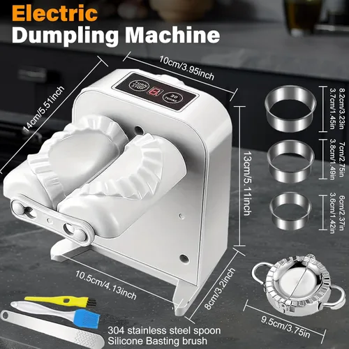 Miniatura 2 de Máquina automática para hacer albóndigas, máquina de prensa eléctrica fácil y rápida para el hogar con prensa Empanada, cortadores de masa, cuchara