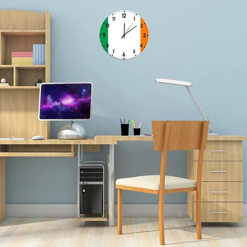 Miniatura 315 de Cheyan Reloj de pared con bandera de Canadá de 12 pulgadas, silencioso, sin tictac, de PVC, funciona con pilas, reloj redondo decorativo, regalo