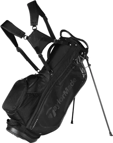 Miniatura 8 de TaylorMade Bolsa de soporte profesional, ligera, ideal para llevar o empujar el carrito Azul marino/Rojo