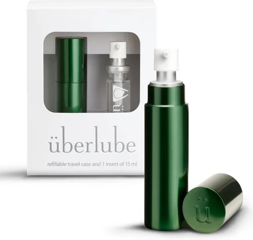 Uberlube Lubricante de Silicona - Green Velvet Chaise para Viajes, Lubricante de Silicona Sin Fragancia, Lubricación Personal: Lubricante Sexual