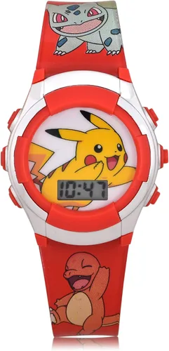 Accutime - Reloj digital de cuarzo, con pantalla LCD y diseño de Pokémon para niños, niñas y adultos, para todas las edades