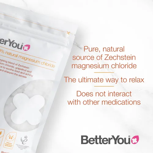 Miniatura 5 de BetterYou Magnesium Revive Bath Flakes - Sales de baño con magnesio - Pomelo energizante y eucalipto - Calmante muscular y salud de la piel - 1.6