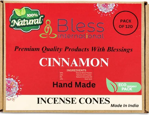 Miniatura 87 de Bless International Conos de incienso 100% naturales de lavanda hechos a mano, sumergidos a mano, libres de químicos orgánicos para purificación