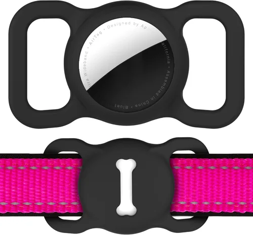 Soporte para collar de perro Airtag para Airtag, collar de perro protector Airtag para gato, accesorios de seguimiento GPS AirTags de silicona,