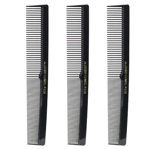 Miniatura 13 de Allegro Combs Peines de corte para peluqueros 420, peine para barba, bigote, para hombres, mujeres, niños pequeños, trenzados, separación del Gris