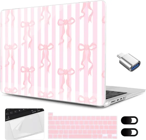 Miniatura 9 de MEEgoodo Funda para MacBook Pro de 13 pulgadas 2022 2021 2020 A2338 M2/M1 A2251 A2289 con Touch ID, fundas rígidas transparentes para laptop
