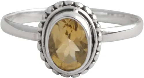 Miniatura 6 de 925 Sterling Silver Designer Ring Natural Gemstones & Brilliant Stones Handmade Bohemian Jewelry Healing Crystals Birthday Elegant Promise