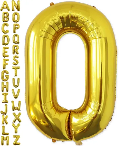 Miniatura 4 de VHUWE Globo dorado de 40 pulgadas con letra B, globos de helio de aluminio del alfabeto de Mylar de gran tamaño para fiesta de cumpleaños