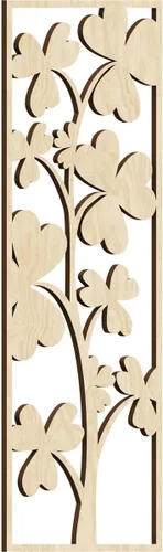 Miniatura 72 de 9 3/8 pulgadas de ancho x 24 3/8 pulgadas de alto x 1/4 pulgadas de alto, Bradford Paneles de pared decorativos de madera de calado, roble rojo rojo