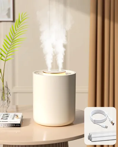 Humidificador pequeño portátil, humidificadores pequeños de 50.7 fl oz para dormitorio de bebé, humidificadores portátiles de escritorio personal