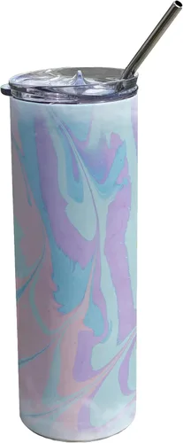Miniatura 15 de Come On Babe Let's Go Party – Personalizar con nombre – Vaso de viaje de acero inoxidable blanco de 20 onzas con popote – Aislamiento al vacío