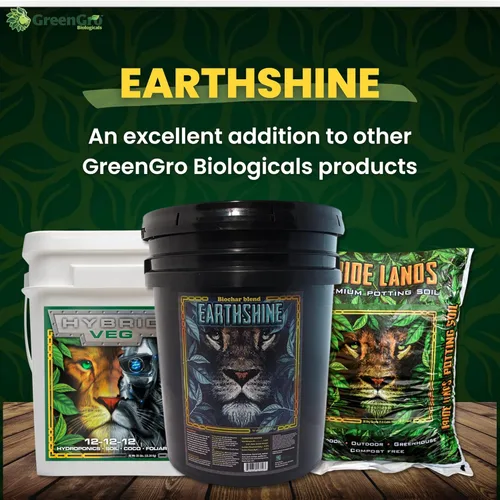 Miniatura 6 de GreenGro Earthshine - Mezcla de biochar y ácido húmico/carbón activado/secuestros de carbono/refuerzo de suelo orgánico, suelo superior, alimentos