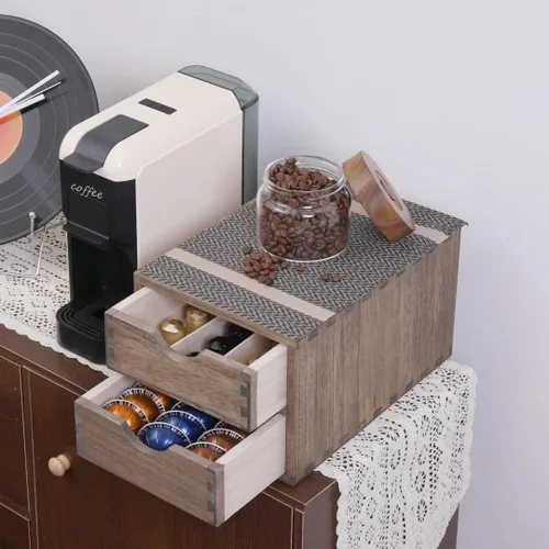 Miniatura 4 de DDYURI Organizador de Cajón Soporte para Cápsulas de Café - Accesorios de Almacenamiento de Cubiertos de Cocina/ Cajones K-Cup con Partición