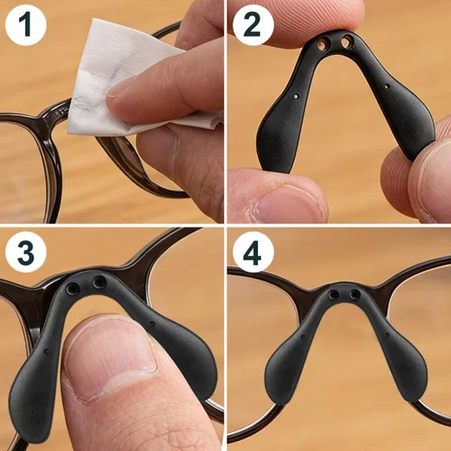 Miniatura 5 de Beavorty 3 unids almohadillas de gafas de silicona marco puente pad soporta reemplazo anti-caída gafas herramienta de fijación para ciclismo