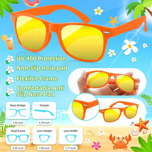 Miniatura 3 de Kids Sunglasses Party Favors Bulk, Neon Sunglasses with UV400 Protection for Gilrs Boys Kids