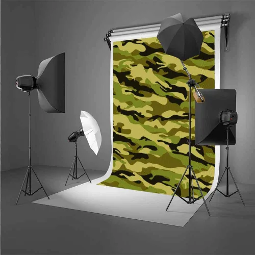 Miniatura 5 de Telones de fondo de camuflaje militar para fotografía 6x9FT camuflaje verde militar fondos fotográficos fotomatón estudio accesorios LUGE053