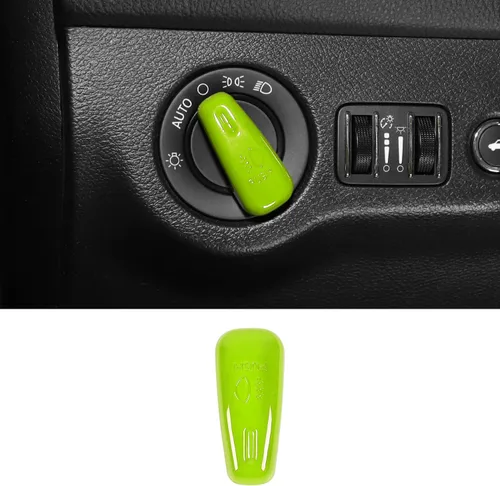 Miniatura 13 de Jimen para Dodge Challenger 2015+, para Dodge Charger 2010+, para Dodge Durango 2011+, Cubierta de botón de interruptor de faro de recorte