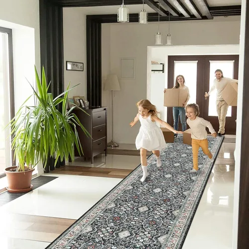Miniatura 56 de HY HAO YUN LAI Alfombras antideslizantes para pasillos, alfombra lavable para pasillo, alfombra larga ultra suave para cocina, alfombras de acento