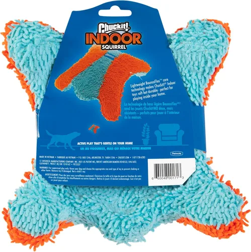 Miniatura 2 de Chuckit! ¡Tíralo! Juguete de perro ardilla interior Fumbler naranja y azul