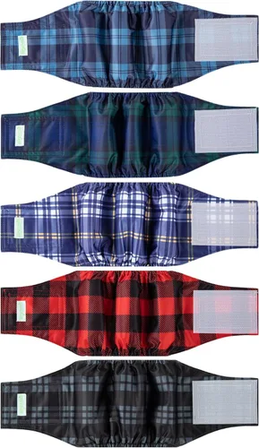 Miniatura 15 de wegreeco Pañales para perros pequeños machos, bandas reutilizables para el vientre para perros machos, pañales lavables para cachorros machos