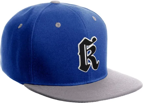 Miniatura 1696 de Daxton Gorra clásica con visera de billete plano con letras del alfabeto inglés antiguo de la A a la Z