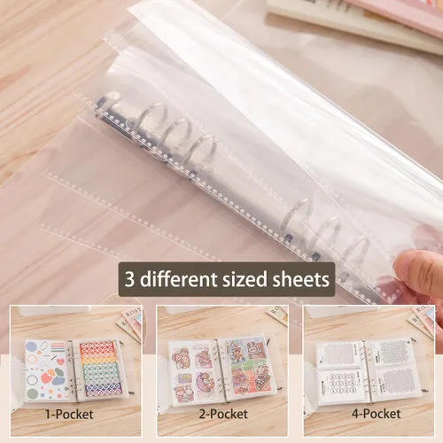 Miniatura 6 de 1 pieza Álbum de almacenamiento de pegatinas A5, libro de organización de pegatinas para coleccionar, carpeta con fundas para stickers, organizador
