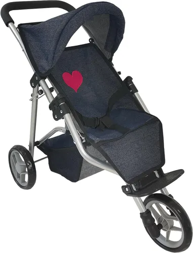 The New York Doll Collection Carriola de muñecas bebé para muñecas | Cochecito de juguete para muñecas para niñas de 3 años de regalo | Carriola de