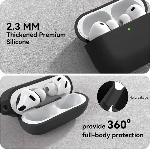 Miniatura 4 de Compatible con funda AirPods Pro 3, bonita funda protectora de silicona para Apple AirPods Pro 3 con kit de limpieza y llavero, accesorios