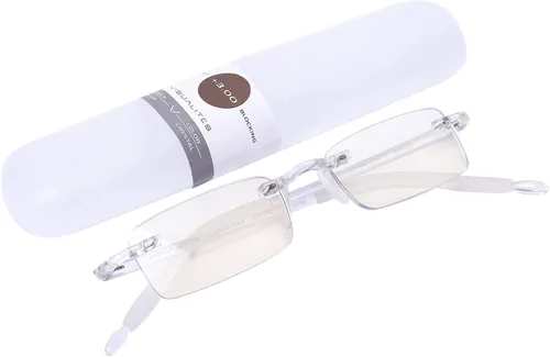 Miniatura 8 de Visualites Lentes de lectura para computadora de lectura ligeros sin montura para filtrar la luz azul para hombres y mujeres Azul marino