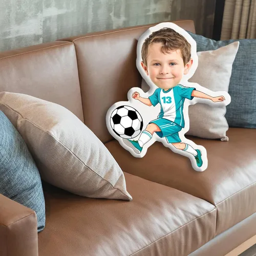 Miniatura 3 de Almohadas personalizadas con temática de béisbol, almohada facial con números personalizados con imagen, almohada en forma de cabeza 3D, divertidos