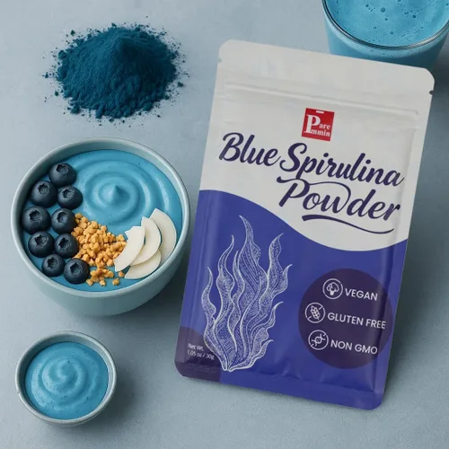 Miniatura 6 de Polvo de espirulina azul (extracto de ficocianina) – 1.06 oz/1.05 onzas, proteína vegana 100% pura de algas, sin olor a pescado, colorante natural