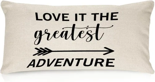 Miniatura 3 de Better When We are Together - Fundas de almohada lumbar de 12 x 20 pulgadas con citas divertidas de algodón y lino para sofá, decoración de sala
