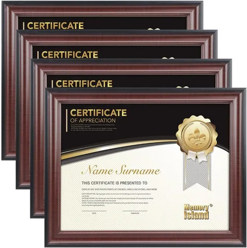 Miniatura 8 de Memory Island Marcos para documentos de 8.5 x 11, juego de 4 marcos de certificados para pared o mesa, marcos de diploma para premio de grado