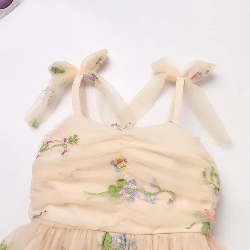 Miniatura 14 de IMEKIS Vestido de princesa de cumpleaños para niña pequeña, confeti brillante, bohemio, arco iris, pastel, sesión de fotos, traje para 1-6T