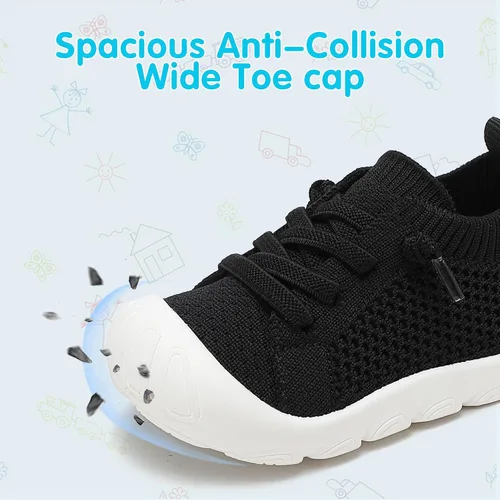 Miniatura 4 de Zapatos deportivos para niños y niñas pequeños, zapatos para caminar descalzos, zapatos de tenis ligeros y transpirables para los primeros bebés