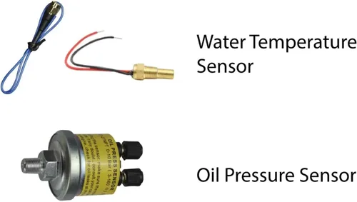 Miniatura 6 de Motor Meter Racing W Pro Series 85mm 3-3/8" 4 en 1 Tacómetro 8000 RPM Temperatura de Agua °C/°F Presión de Aceite BAR/PSI Medidor de Horas Dial Negro