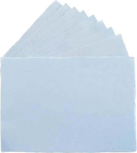 Miniatura 9 de Wanderings Papel azul A4 hecho a mano con borde deckled – 8.3 x 11.7 pulgadas, 150 GSM, 50 hojas de papel texturizado – perfecto para, dibujo