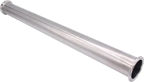 Miniatura 2 de Dernord - Tubo de bobina sanitaria con extremos de abrazadera, tubo redondo liso de acero inoxidable 304 con abrazadera triple de 5.08 cm