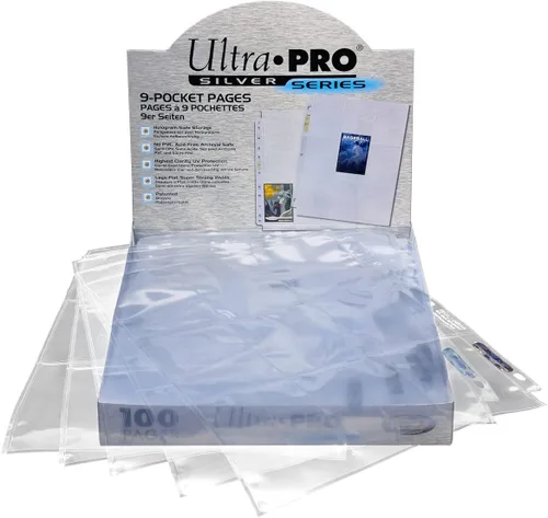 Miniatura 5 de Ultra Pro, 9 páginas de bolsillo serie Silver para tarjetas tamaño estándar, Azul, Estándar