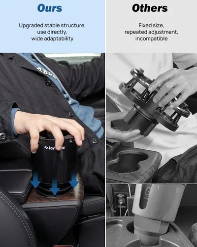 Miniatura 4 de JOYTUTUS - Portavasos para automóvil, expansor estable mejorado, tamaño grande con capacidad para vasos, botellas y tazones de 18 a 40 onzas, se