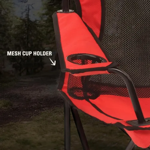 Miniatura 6 de Coleman Silla de Camping Quad de Malla Broadband con Bolsa de Transporte y Portavasos, Respaldo de Malla Refrescante con Brazos Ajustables, Ideal