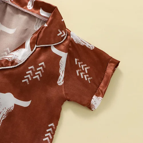 Miniatura 35 de Conjunto de pijama de manga larga con botones para niña pequeña, conjunto de ropa de dormir