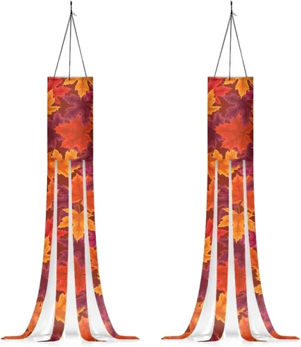 Miniatura 37 de Mummy Windsock - Calcetines de viento suaves e impermeables con bandera de Halloween, 2 piezas, lavables a máquina, secado rápido, bandera colgante