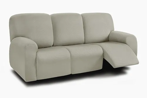 Miniatura 43 de ULTICOR Fundas para Sofá Reclinable de 8 Piezas, Fundas Elásticas de Hilo Teñido para Sofá Reclinable de 3 Cojines, Fundas Deslizables para Sofá