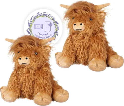 Miniatura 23 de SuzziPals Peluche de Mono Calentable y Enfriable, Almohadillas Térmicas de Peluche para Microondas para Calmar y Relajar, Juguetes de Peluche