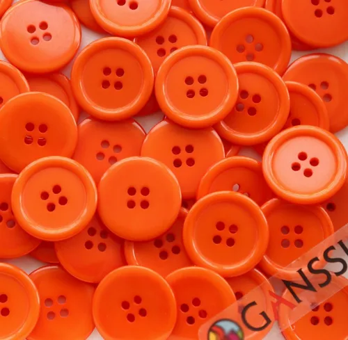 Miniatura 4 de GANSSIA Botones de 1 pulgada (25mm) redondos de 4 agujeros para costura, botón de color beige de respaldo plano, para manualidades DIY, paquete