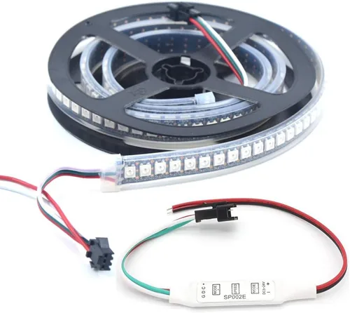 Miniatura 9 de WS2812B Tira de luces LED de 3.2 pies 1M WS2812B 144LEDs Programable Individual Direccionable WS2811 Tira de LED RGB 5050 incorporada IP30 No